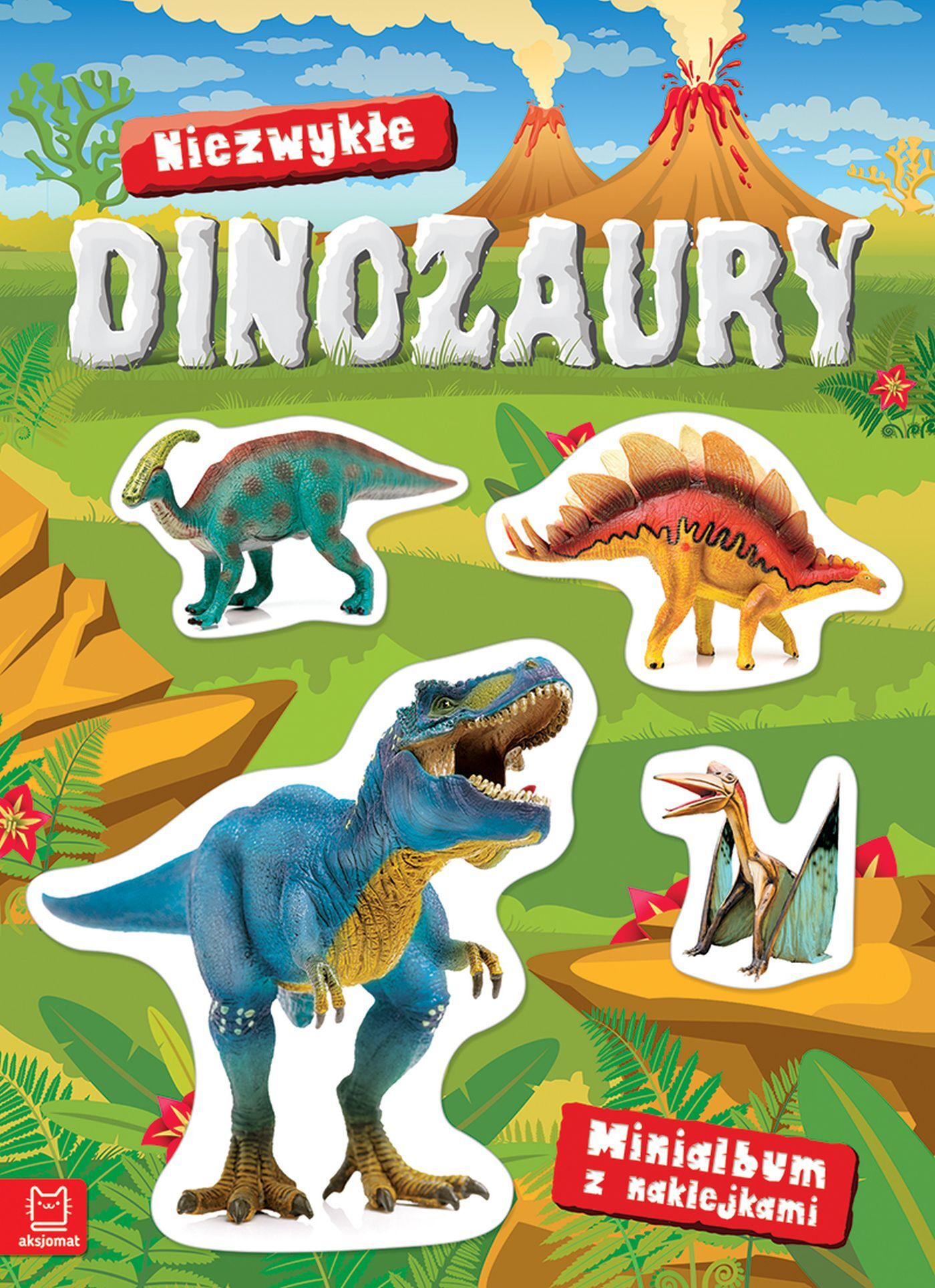 Minialbum z naklejkami. Niezwykłe dinozaury