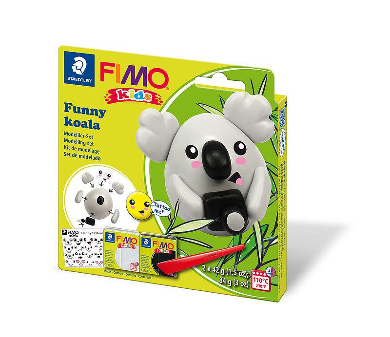 Zestaw fimo kids pingwin 2 x 42g + akcesoria staedtler