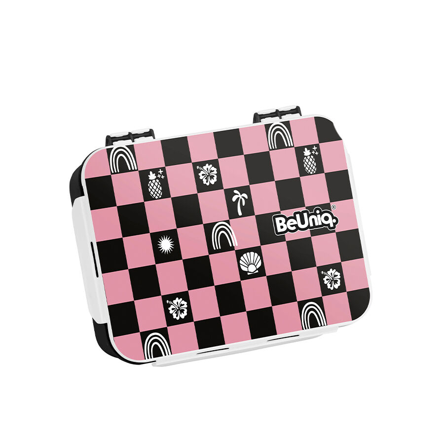 Śniadaniówka Pink BeUniq kratka-różowa BU26SU-3038