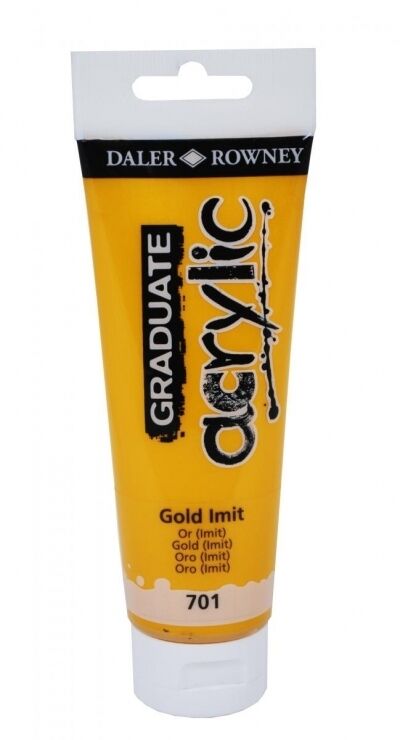 Graduate acrylic 120ml.gold imit