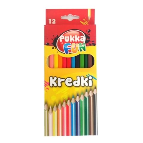 Kredki ołówkowe trójkątne Pukka Fun, 12 kolorów (7661-FUN)