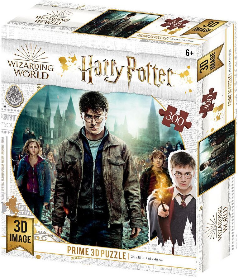 Puzzle 3D 300 magiczne Harry Potter Złota Trójka