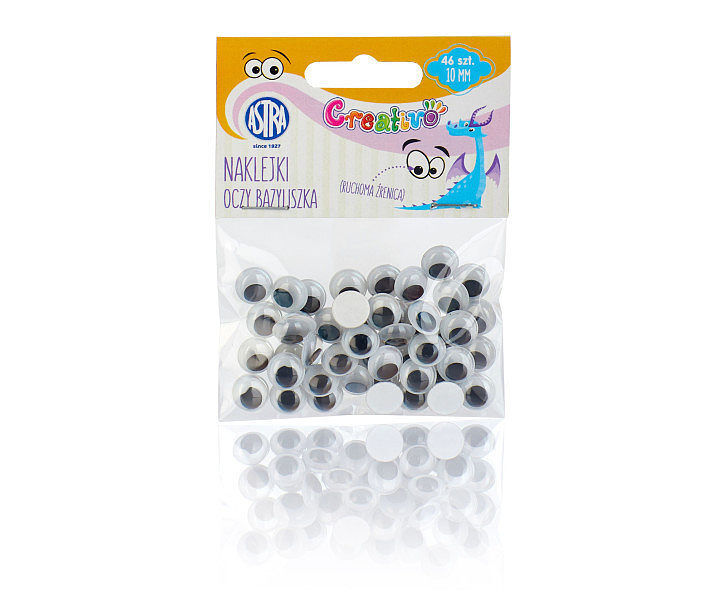 Oczy samoprzylepne bazyliszka 10 mm
