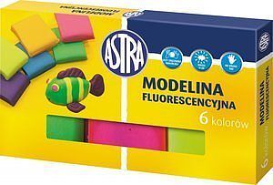 Modelina fluorescencyjna. 6 kolorów