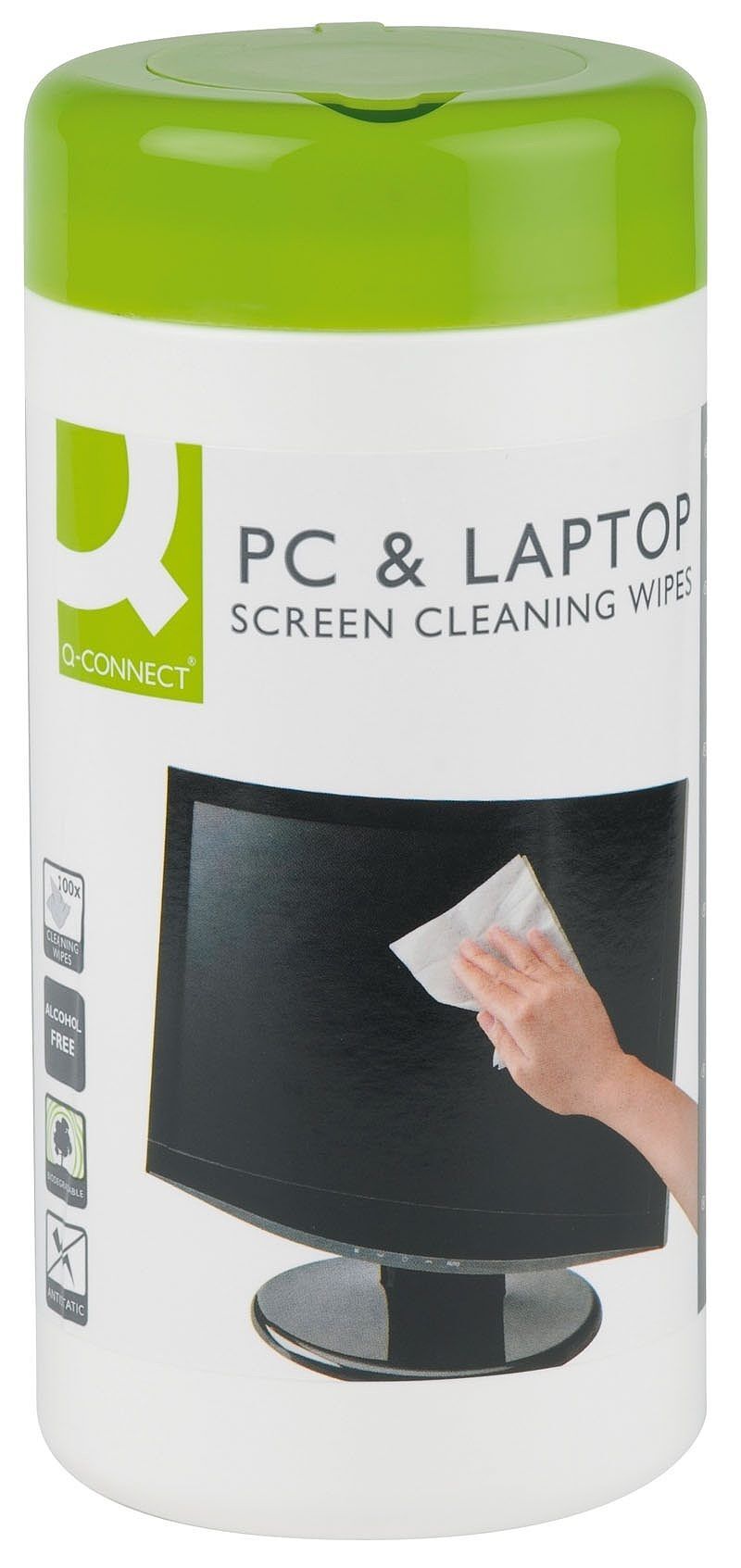 Ściereczki do czyszczenia ekranów q-connect tuba 100 sztuk