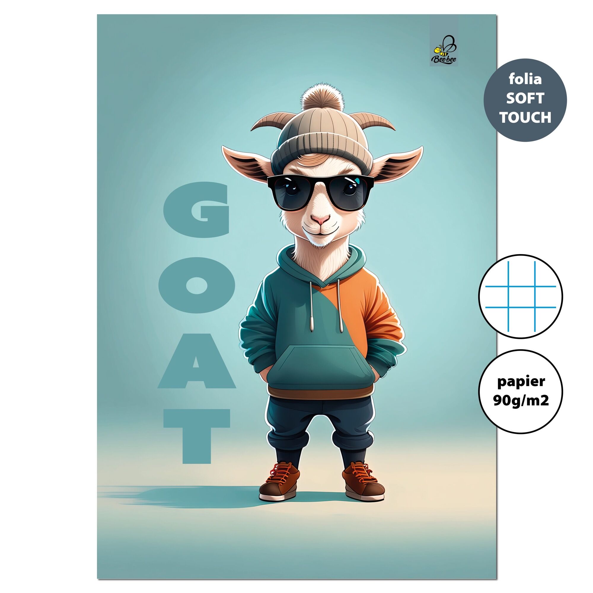 Zeszyt A4 32k. w kratkę Goat  90g