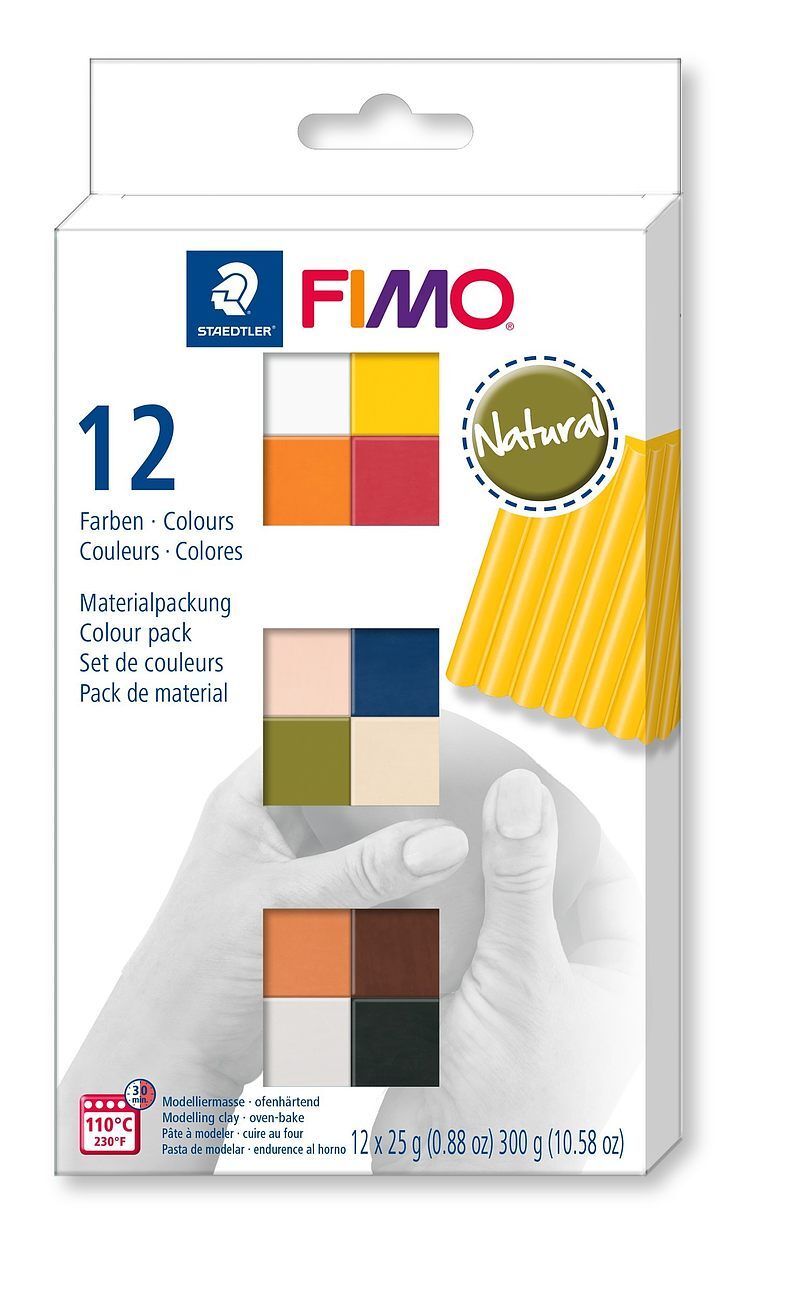 Zestaw fimo soft kolory natural 12x25g staedtler
