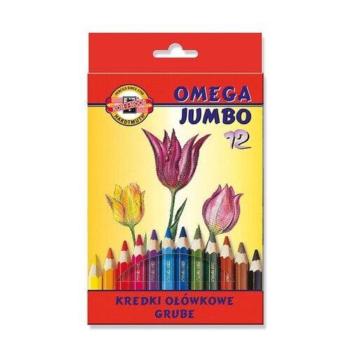 Kredki Omega Jumbo 12 kolorów