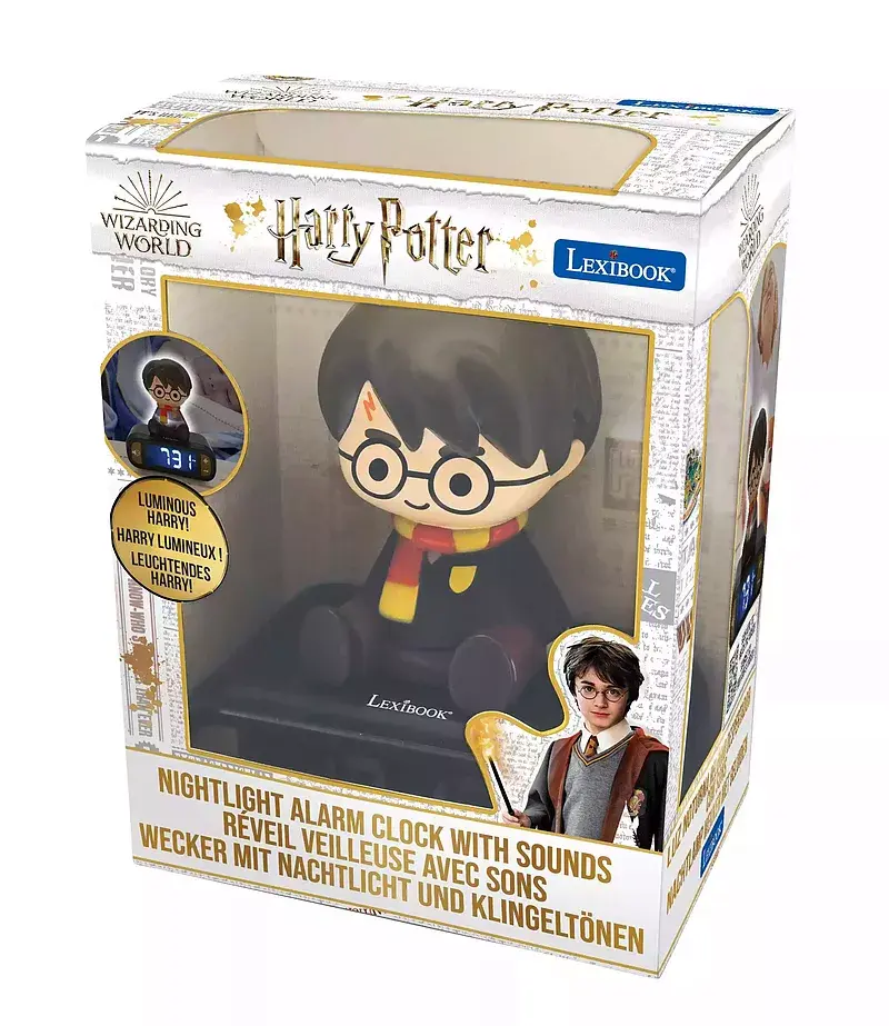 Budzik cyfrowy z lampką nocną harry potter i efektami dźwiękowymi rl800hp
