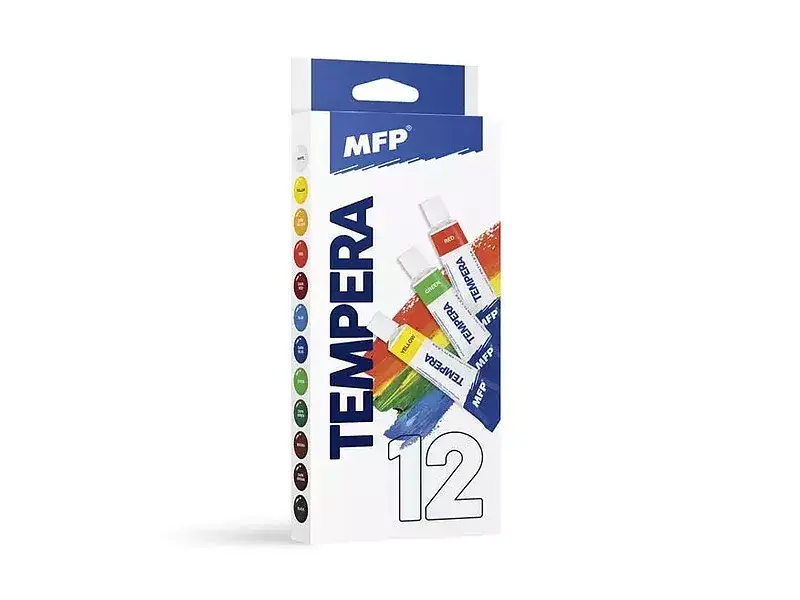 Farby tempera 12 kolorów 12 ml 6300357