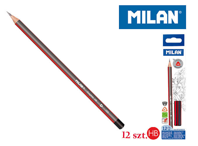 Ołówek milan trójkątny hb 12 sztuk