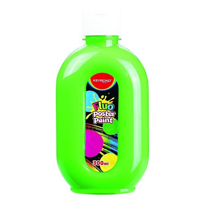 Farba plakatowa 300ml keyroad fluorescencyjna neonowa zielona