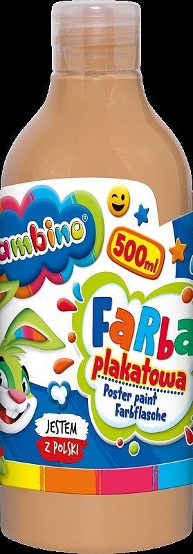 Farba plakatowa 500ml bambino w butelce cielista
