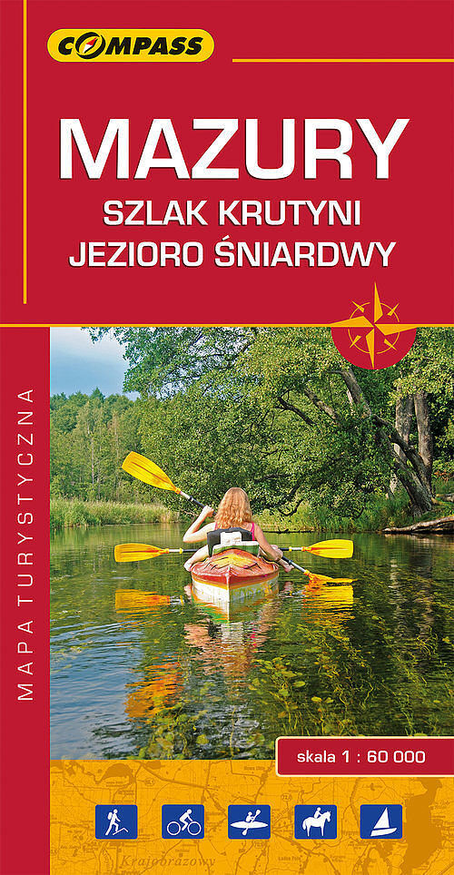 Mazury. Szlak Krutyni, Jezioro Śniardwy. Mapa turystyczna w skali 1:60 000