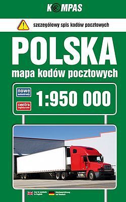 Polska mapa kodów pocztowych 1:950 000