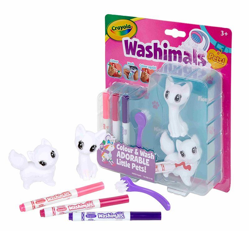 Figurki zwierzątek do kolorowania crayola washimals koty