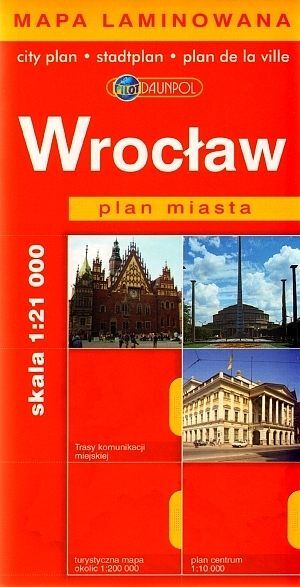 Wrocław. Plan miasta w skali 1:21 000