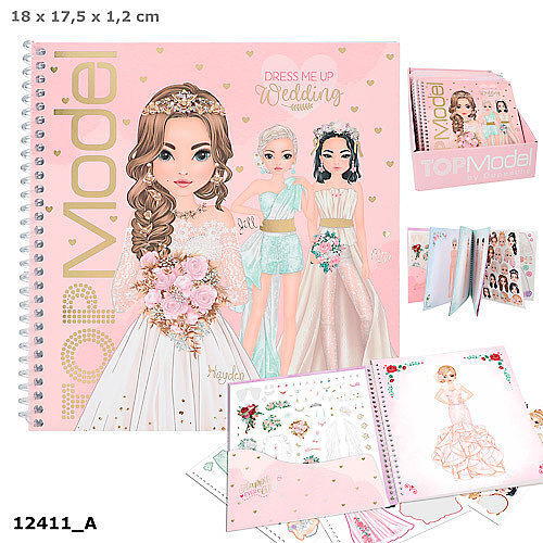 Zestaw dress me up wedding suknie ślubne top model z naklejkami 12411a