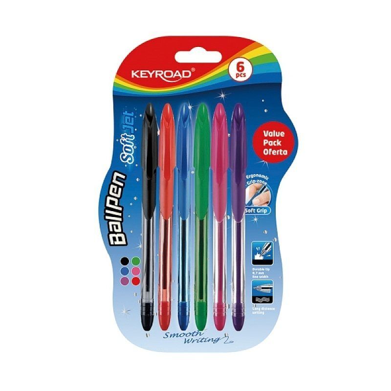 Długopis klasyczny keyroad ball pen soft jet 0,7 mm 6 kolorów