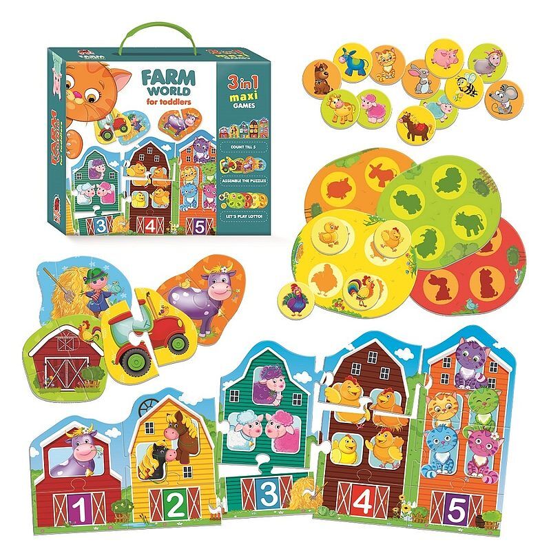Gra edukacyjna farm world for toddlers rk1310-01