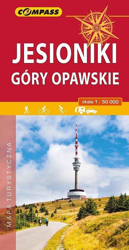 Jesioniki, Góry Opawskie Mapa turystyczna w skali 1:50 000