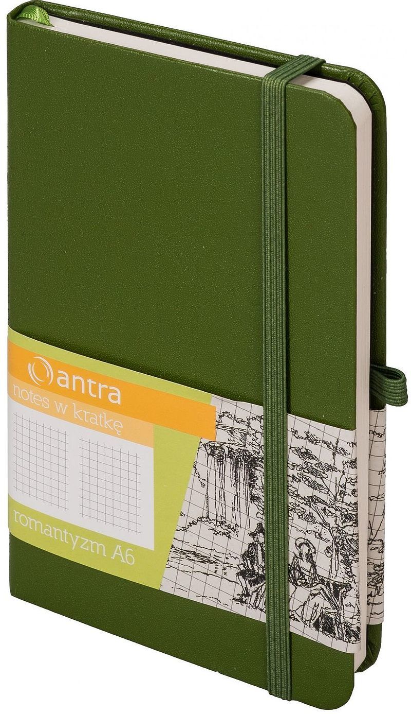 Notes romantyzm a6 kratka khaki