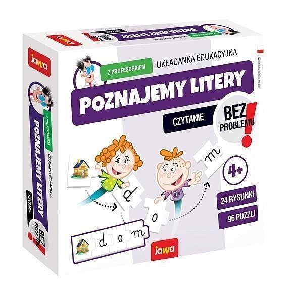 Układanka poznajemy litery z profesorkiem
