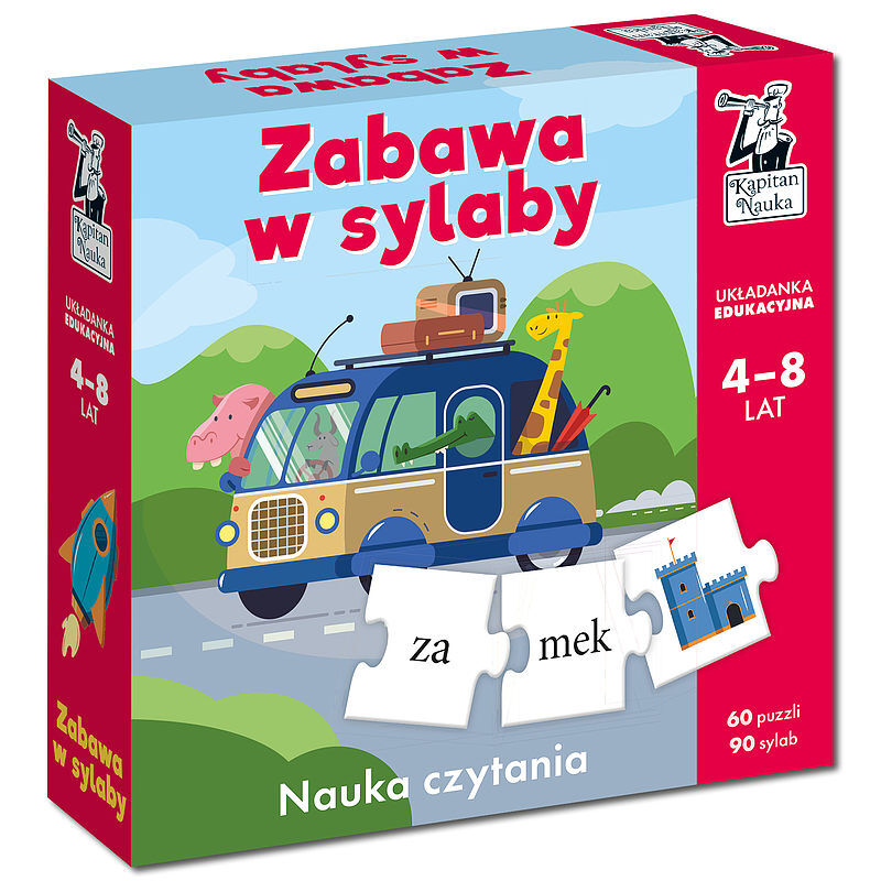 Zabawa w sylaby. Układanka edukacyjna (4-8 lat). Kapitan Nauka