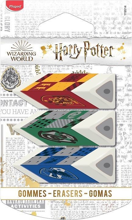 Gumka harry potter pyramide 3 szt. Blister