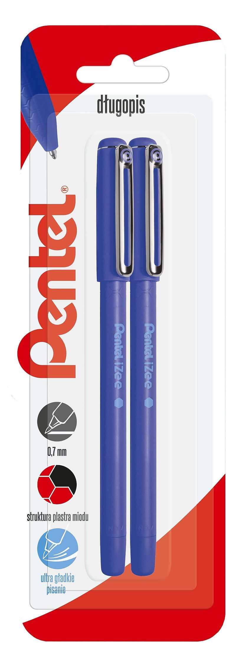 Długopis 0,7 mm bx457 niebieski 2 szt