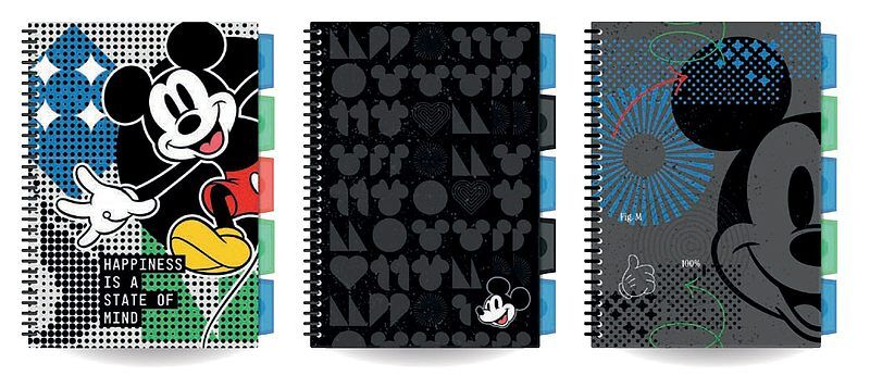 Kołobrulion b5 100k kratka disney fashion mickey mouse 3 szt. Mix