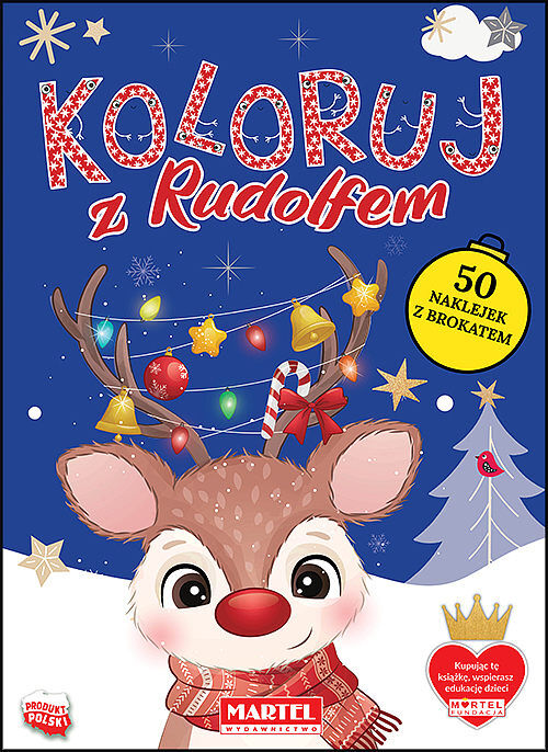 Koloruj z rudolfem z naklejkami