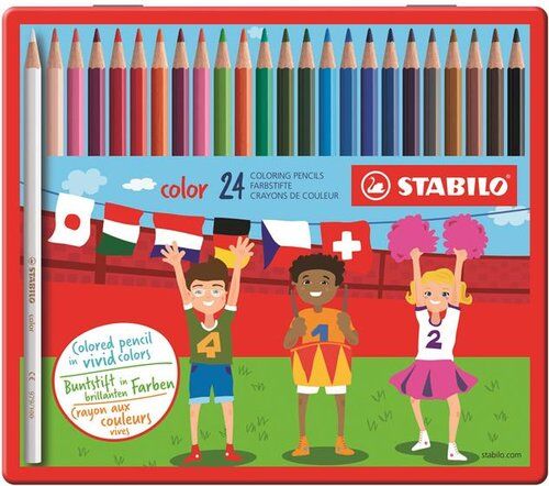 Kredki Color 24 sztuki w metaloweym pudełku