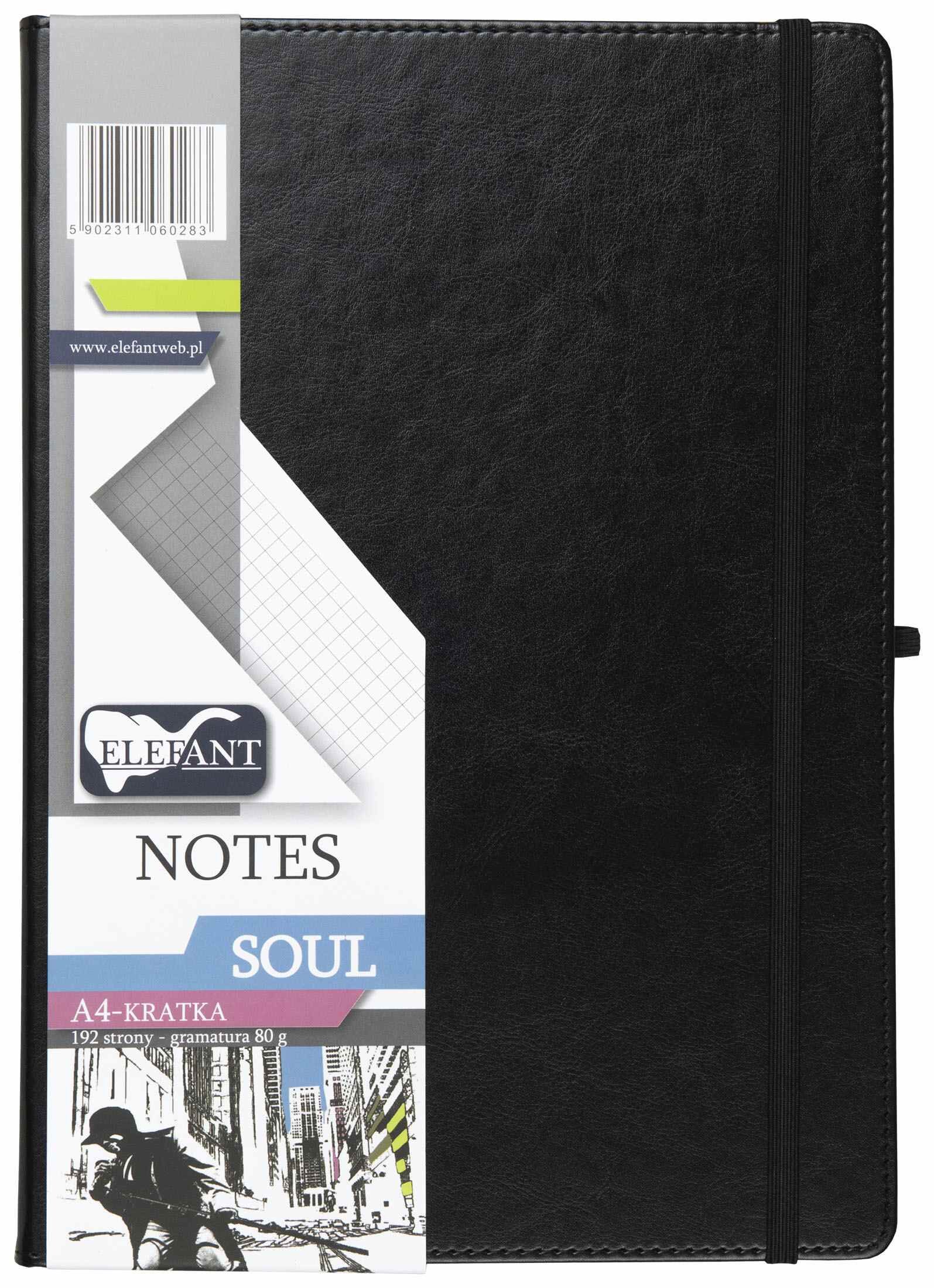Notes A4 Soul kratka czarny