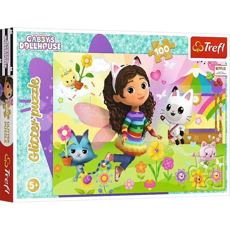 Puzzle z brokatem Gabby's Dollhouse Brokatowa Gabby 100