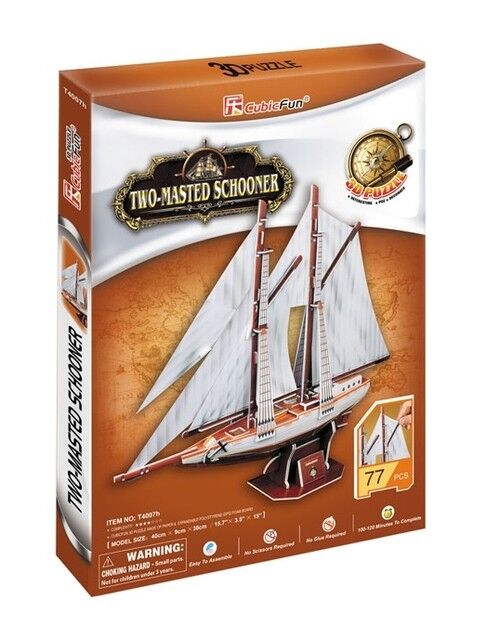 Puzzle 3D Two-Masted Schooner