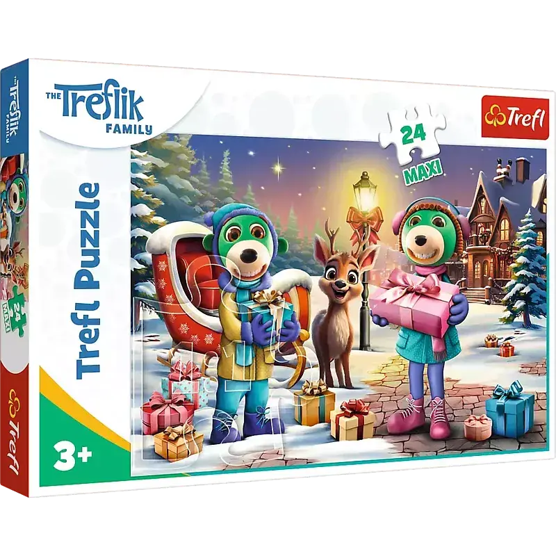 Puzzle 24 maxi zimowy czas z treflikami 14360