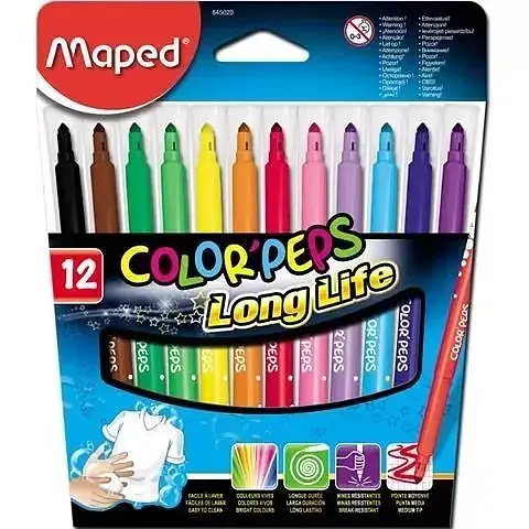 Flamastry Colorpeps trójkątne 12 sztuk