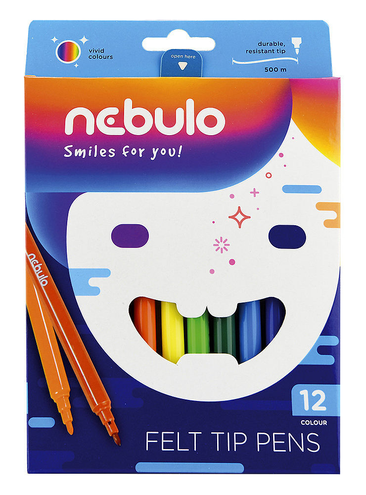 Flamastry nebulo 12 kolorów