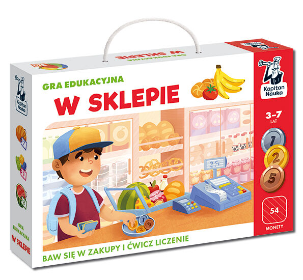 W sklepie. Gra edukacyjna. Kapitan Nauka