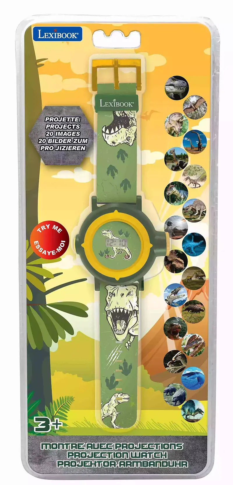 Zegarek projektor dinosaur z 20 obrazami do wyświetlenia dmw050dino