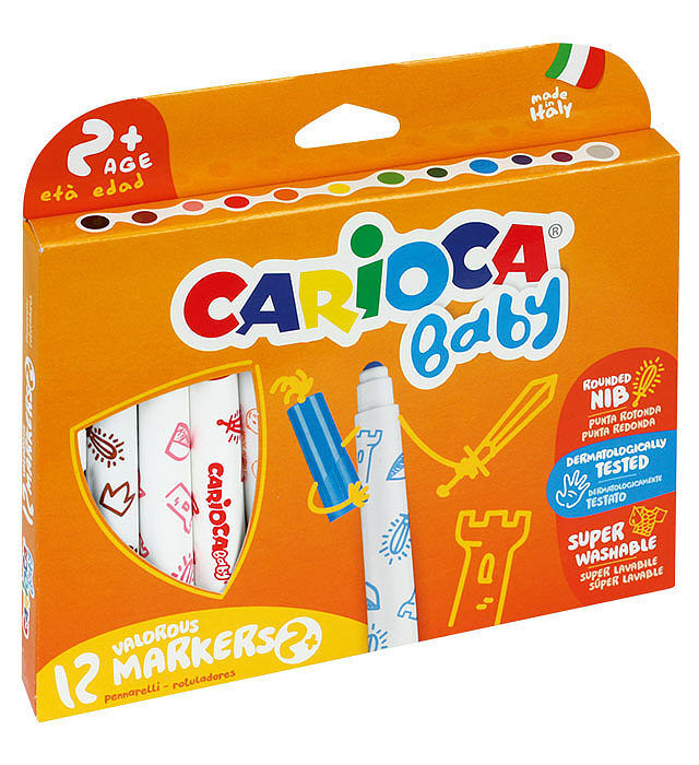 Pisaki carioca baby maxi point super 12 kolorów