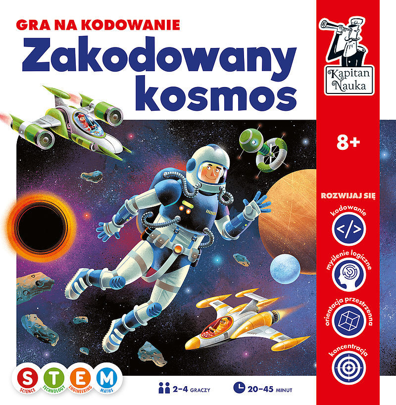 Zakodowany kosmos. Gra na kodowanie. Kapitan Nauka