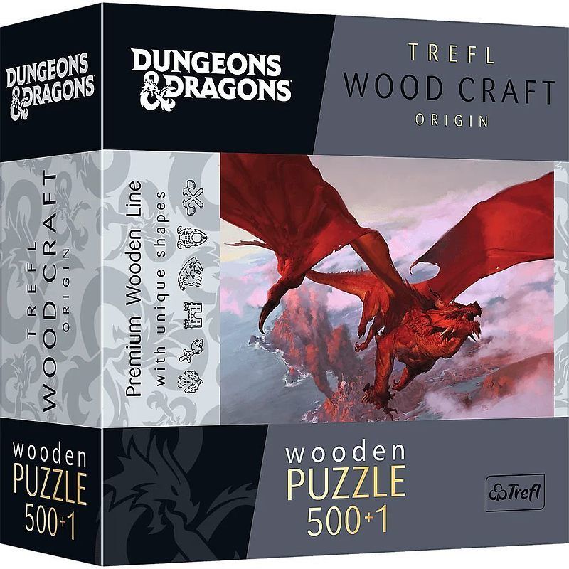 Puzzle 500+1 drewniane starożytny czerwony smok 20181 bz