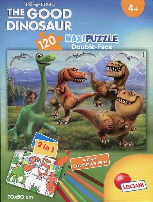 Puzzle dwustronne maxi Dobry dinozaur 120
