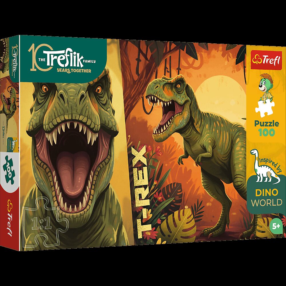 Puzzle 100 Inspired By Dino World wzór 1 Rodzina Treflików 16578