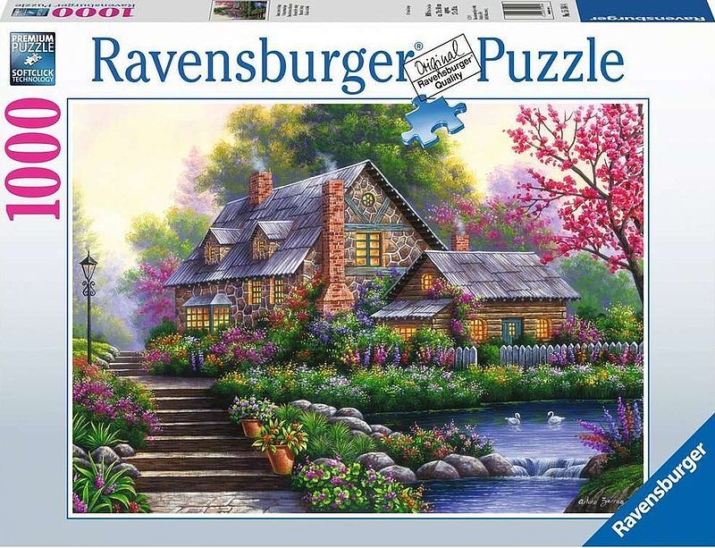 Puzzle 2d 1000 romantyczny domek na wsi 15184