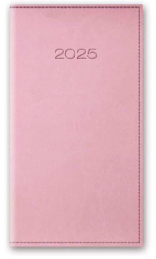 Kalendarz 2025 A6 tygodniowy vivella pudrowy róż