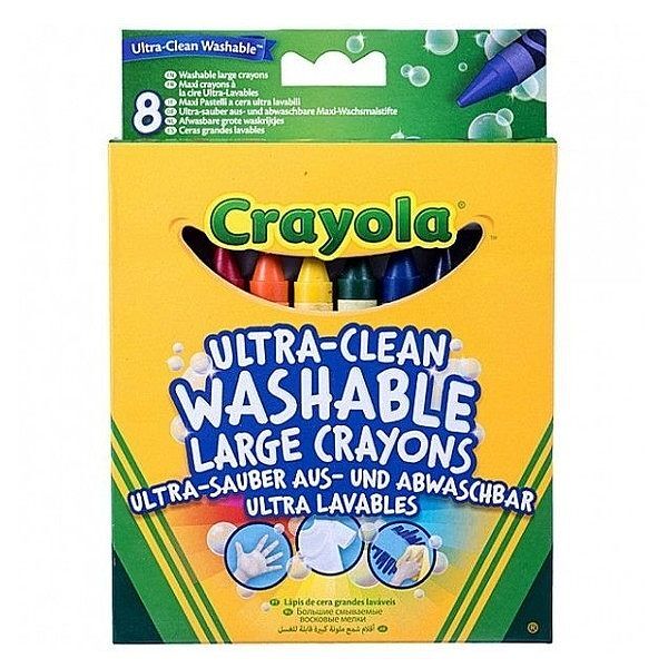 Kredki świecowe grube zmywalne crayola 8 kolorów