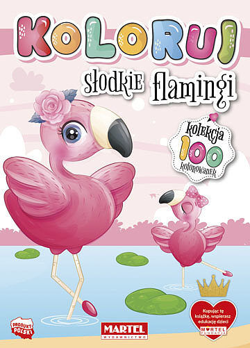 Słodkie flamingi. Koloruj